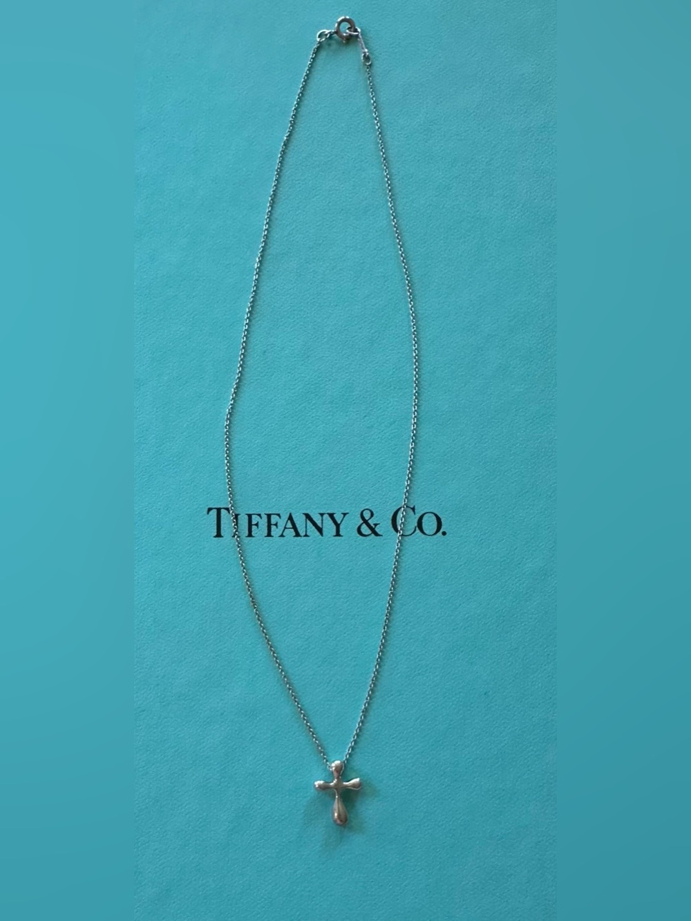 Tiffany & Co. Elsa Peretti Cross Pendant Necklace 925